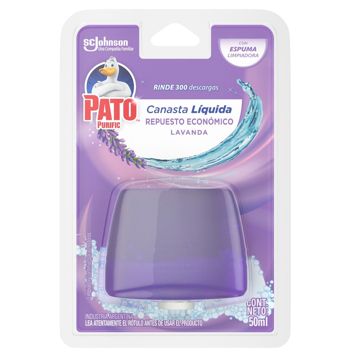 PATO PURIFIC - Repuesto para Canasta Líquida Lavanda Pato Purific 50 ml