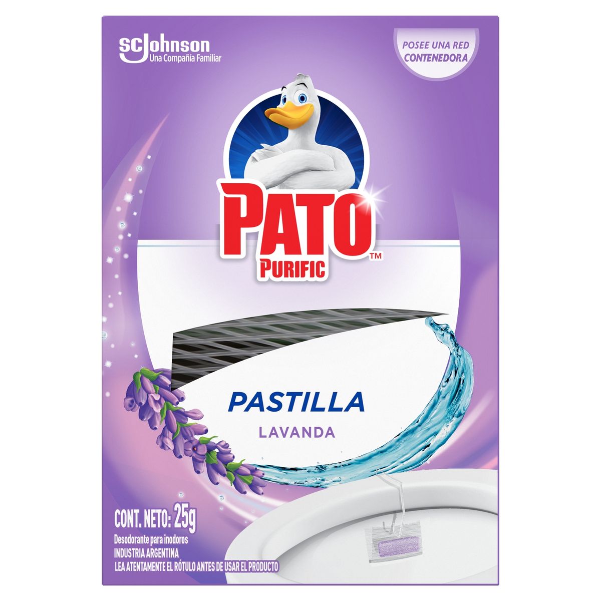 PATO PURIFIC - Pastilla Adhesiva Inodoro Pato Purific Lavanda 24.6 g
