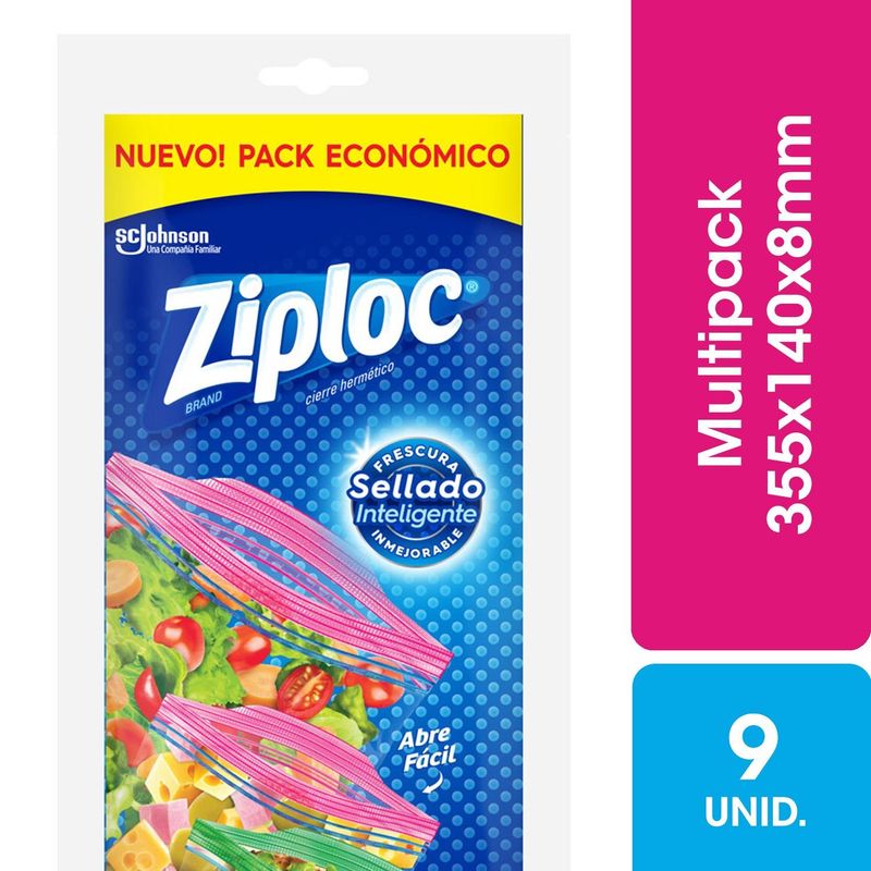 ZIPLOC - Bolsas Multipack 35 x 14 cm Ziploc 9 Un