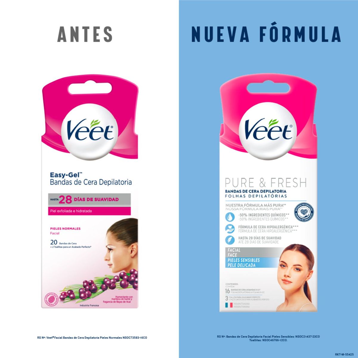 VEET - Bandas Depilatorias Facial Veet 16 Un