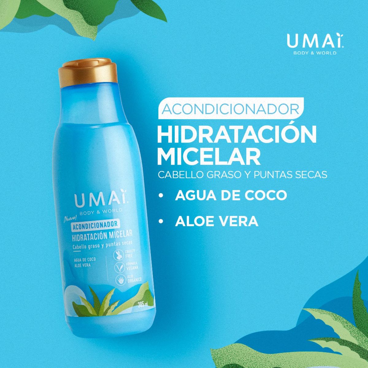 UMAI - Acondicionador Hidratación Micelar Umai 385 ml