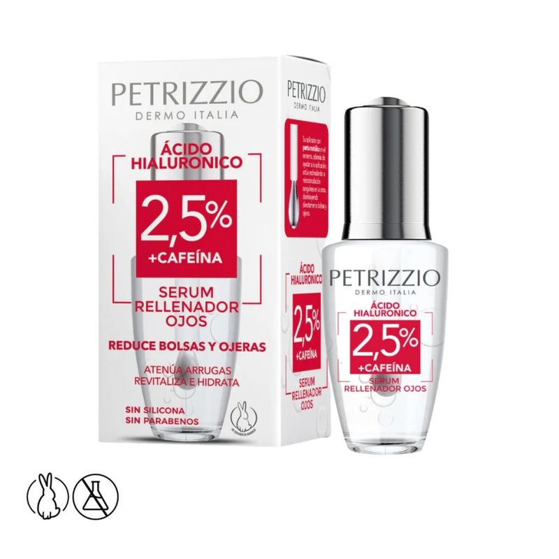 PETRIZZIO - Sérum Rellenador de Ojos Ácido Hialuronico 2.5% + Cafeína Petrizzio 21 ml