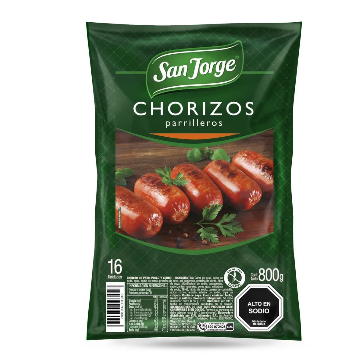 SAN JORGE - Chorizo Parrillero San Jorge 800 g