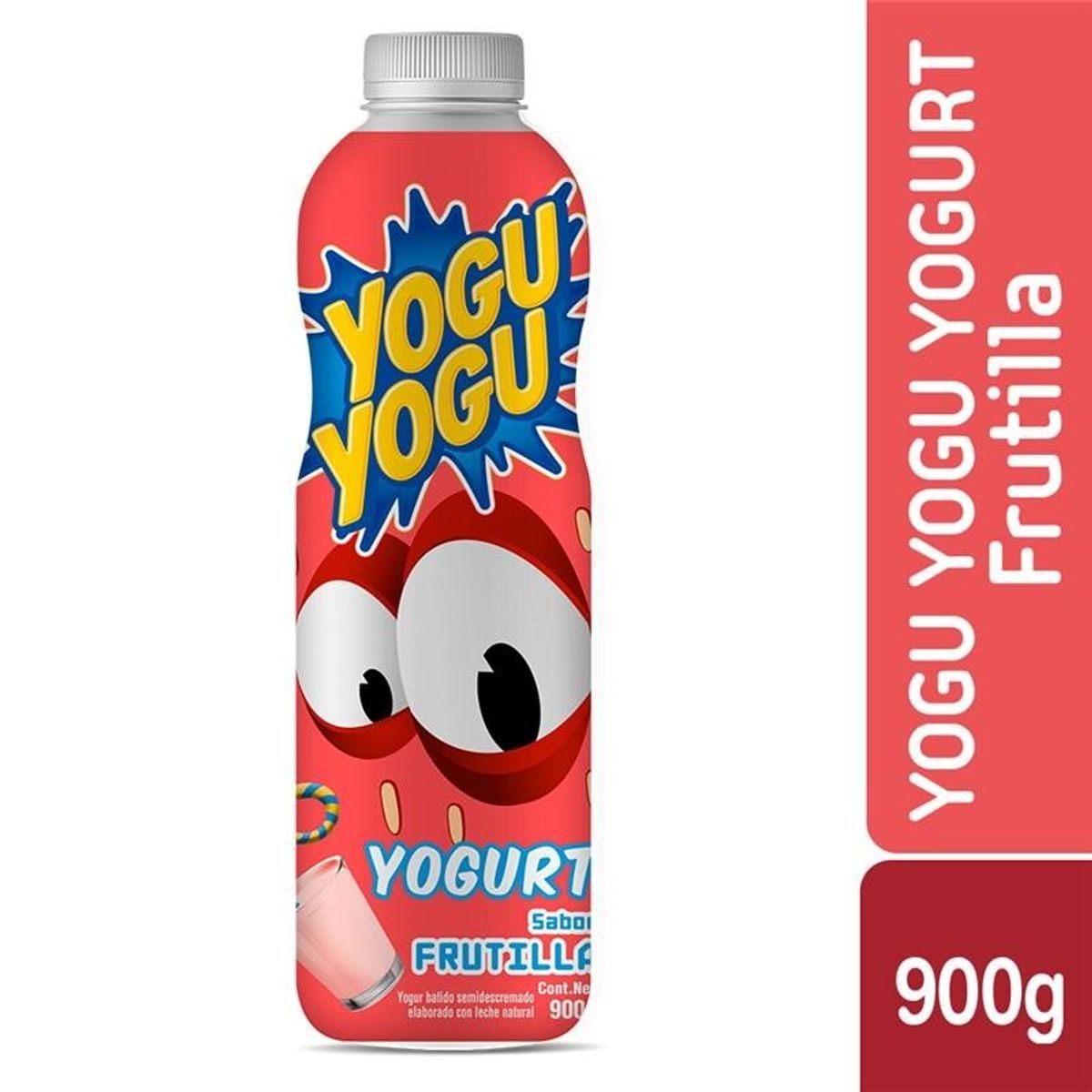 YOGU YOGU - Yoghurt Batido Yogu Yogu Sabor Frutilla Botella 900 ml