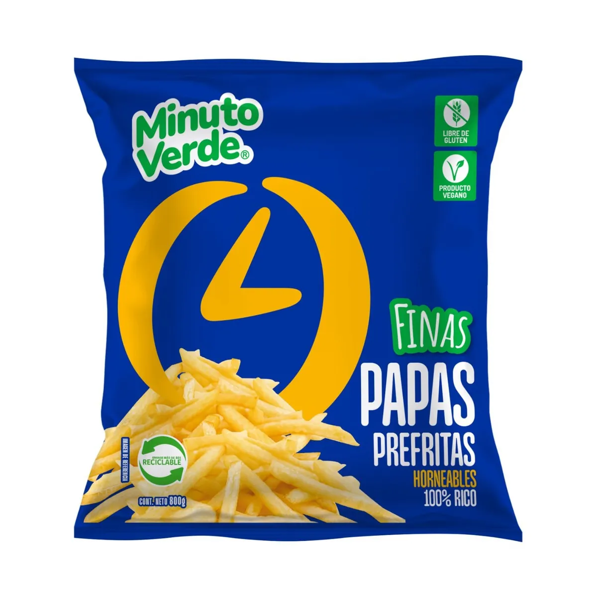 MINUTO VERDE - Papas Prefritas Fina Congeladas Minuto Verde 800 g