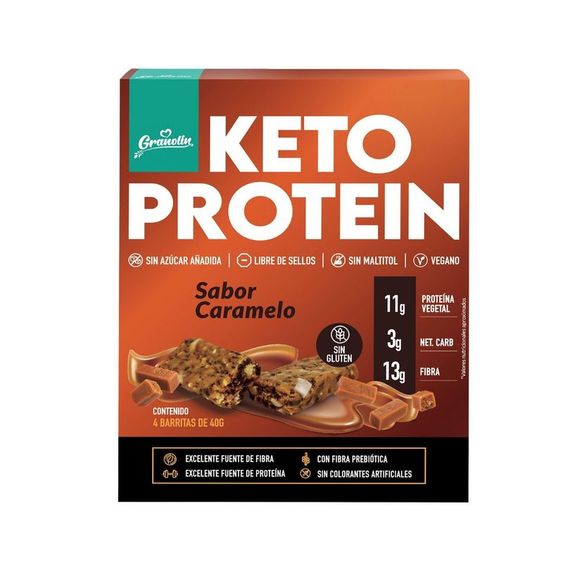 GRANOLIN - Barritas de Proteína Granolin Caramel 4 un