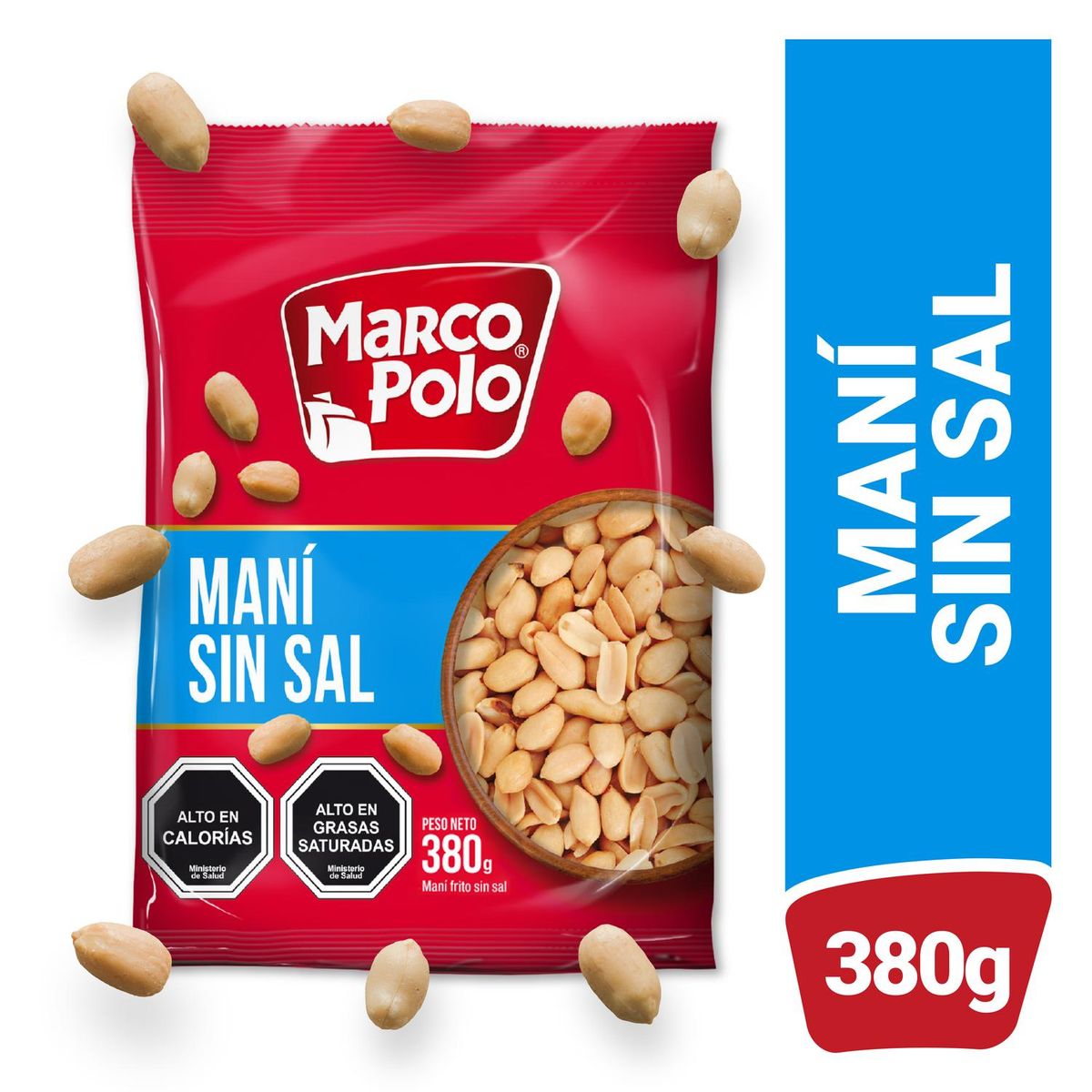 MARCO POLO - Maní sin Sal Marco Polo 380 g