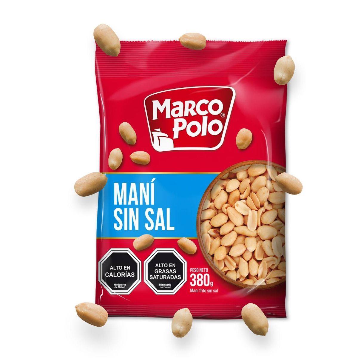 MARCO POLO - Maní sin Sal Marco Polo 380 g