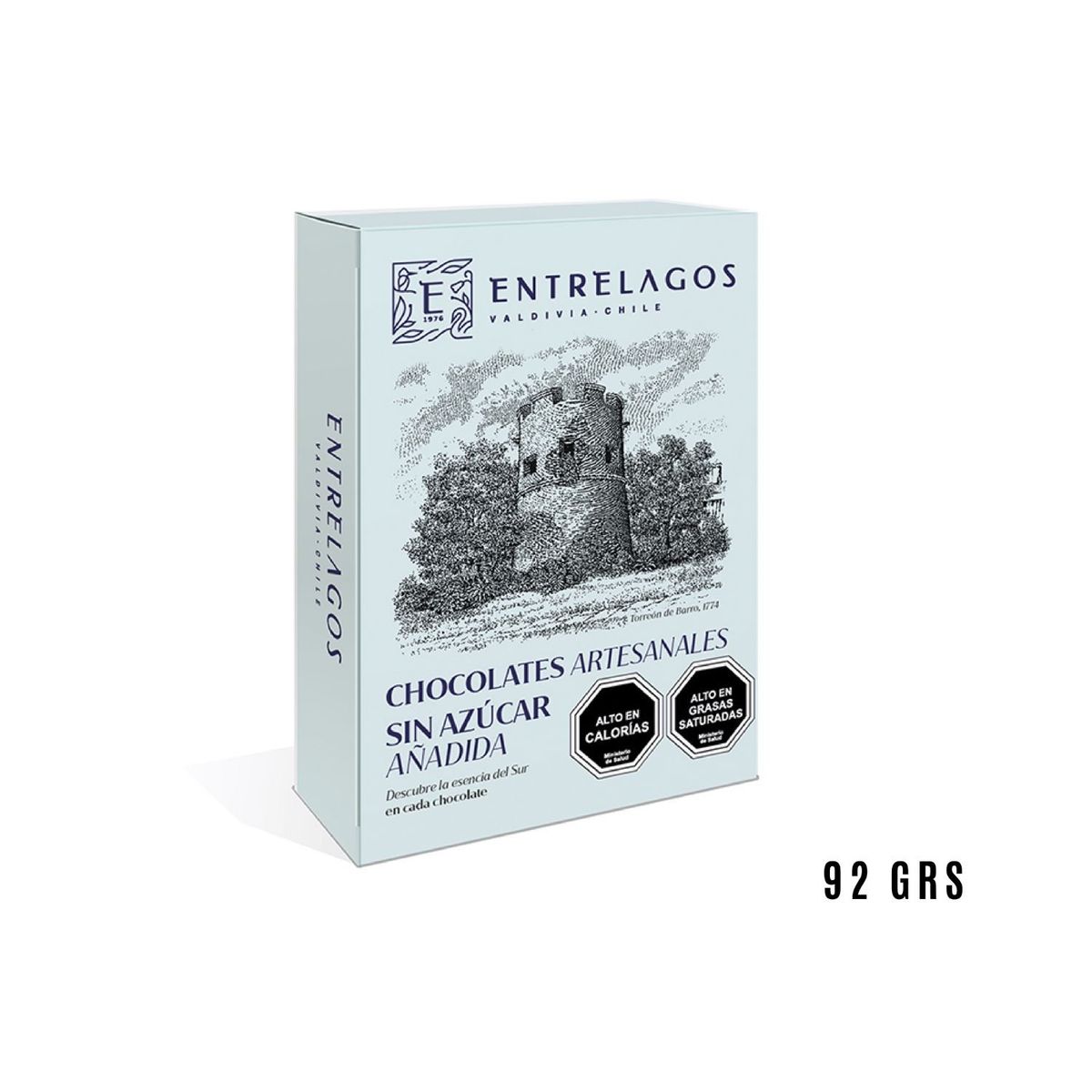 ENTRELAGOS - Chocolates Artesanales Sin Azúcar Entrelagos 92 g