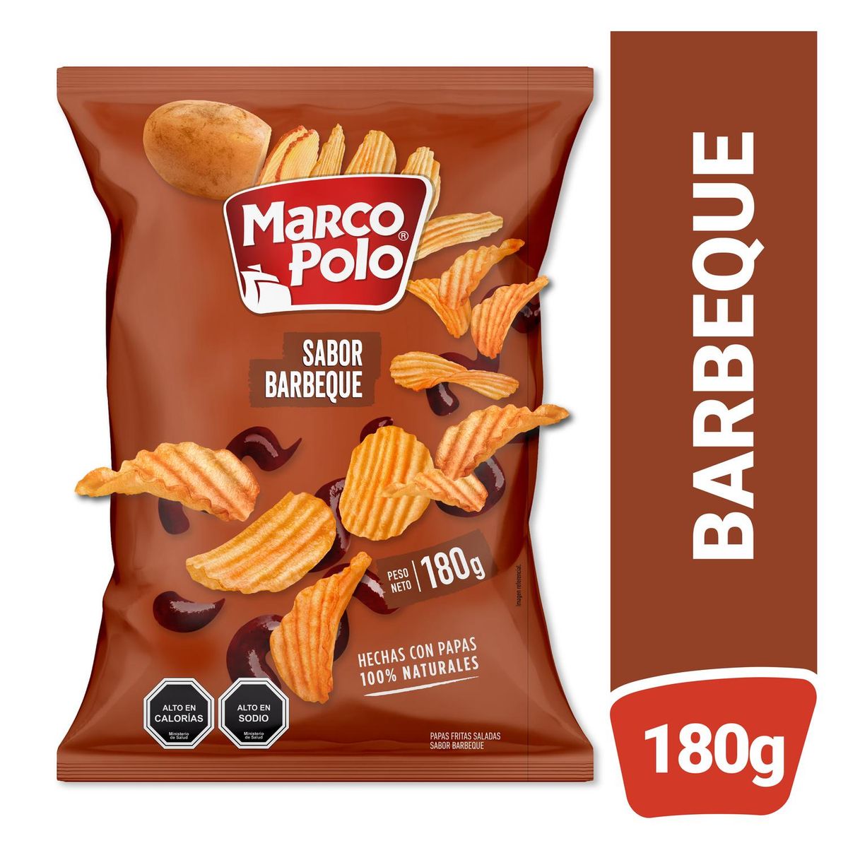 MARCO POLO - Papas Fritas Sabor BBQ Marco Polo 180 g