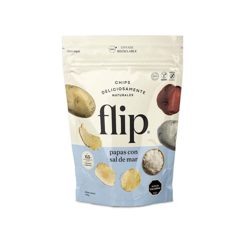 FLIP - Chips Papa Flip Sal de Mar 140 g