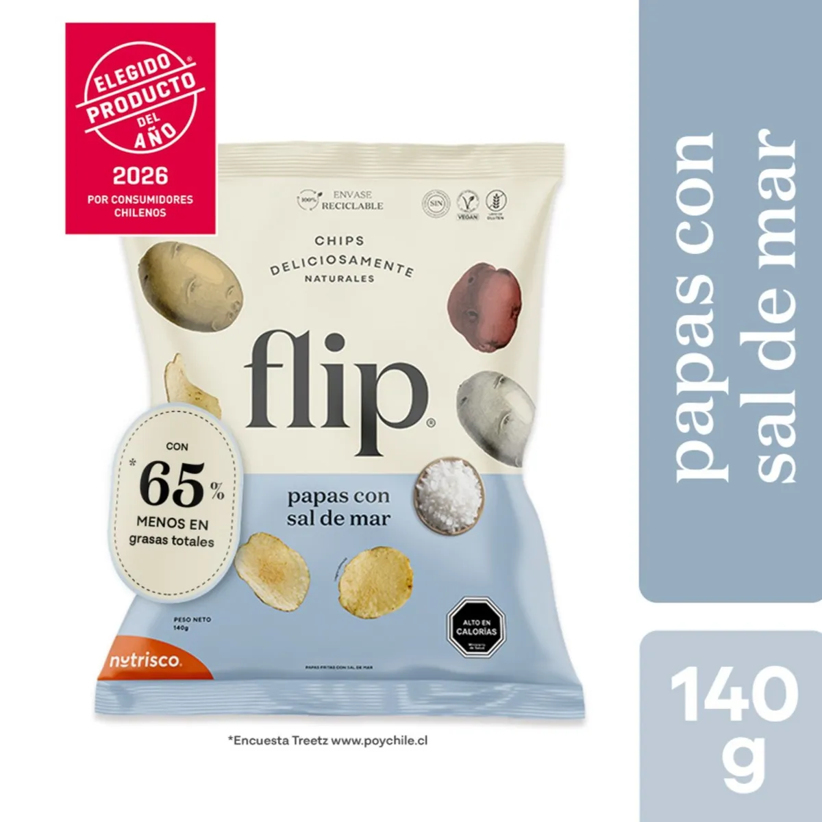 FLIP - Chips Papa Flip Sal de Mar 140 g