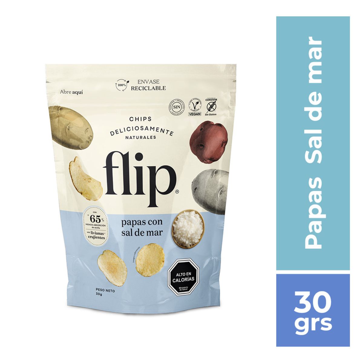 FLIP - Chips Papa Flip Sal de Mar 30 g