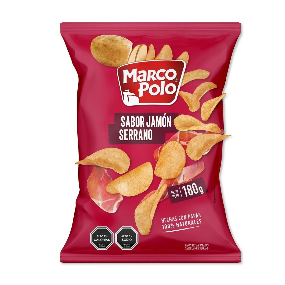 MARCO POLO - Papas Fritas Sabor Jamón Serrano Marco Polo 180 g