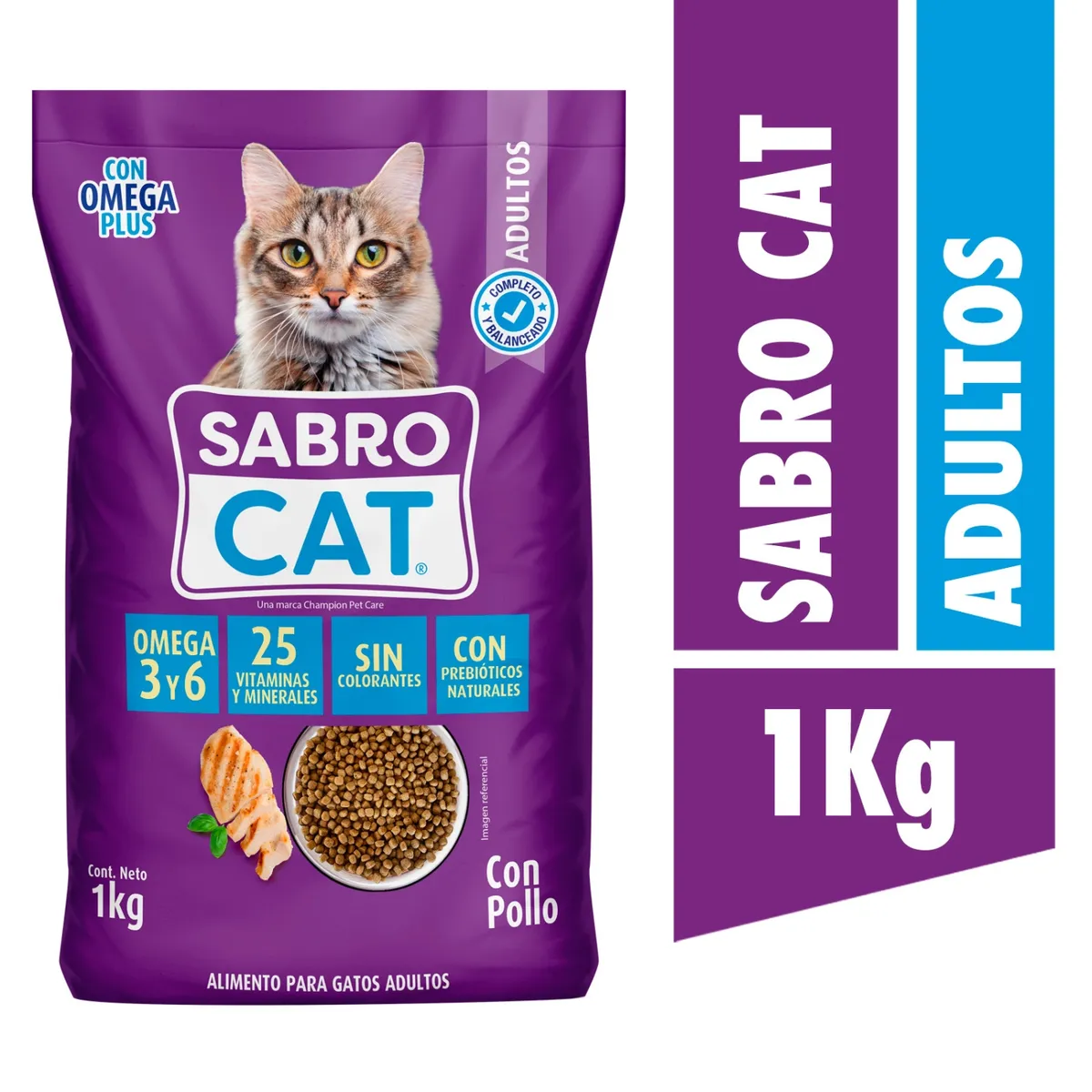 SABROCAT - Alimento para Gatos Adulto Sabor Pollo Sabrocat 1 Kg