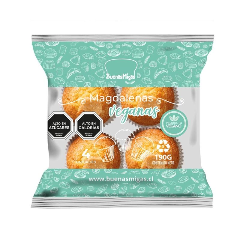 BUENAS MIGAS - Magdalenas Veganas Buenas Migas 4 Un 190 g