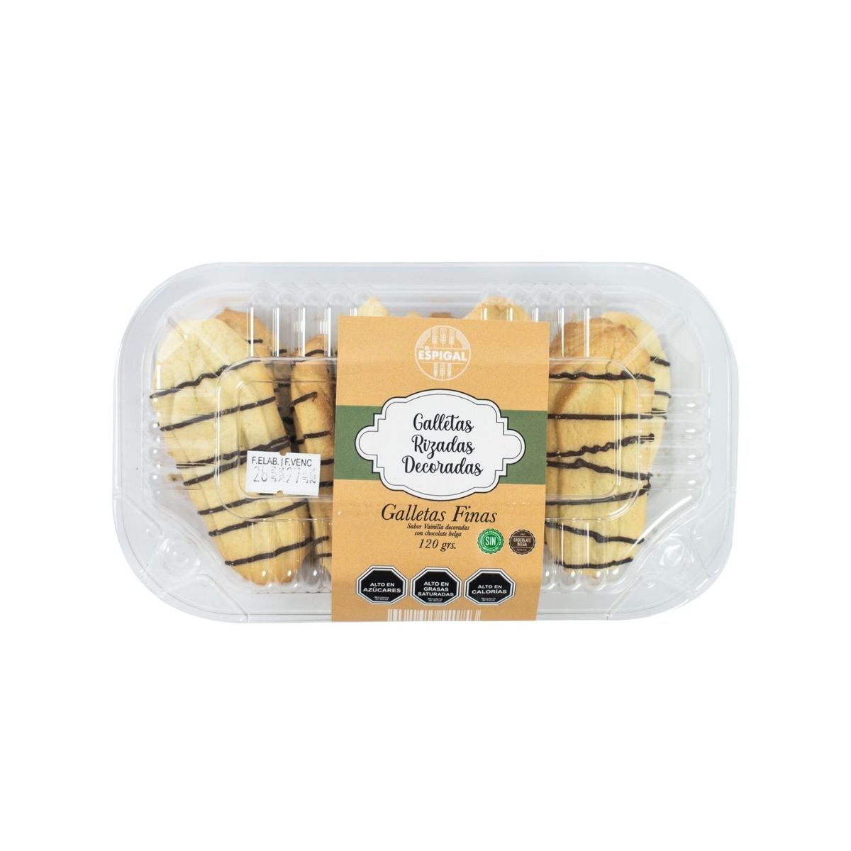 EL ESPIGAL - Galletas Rizadas con Chocolate El Espigal 120 g