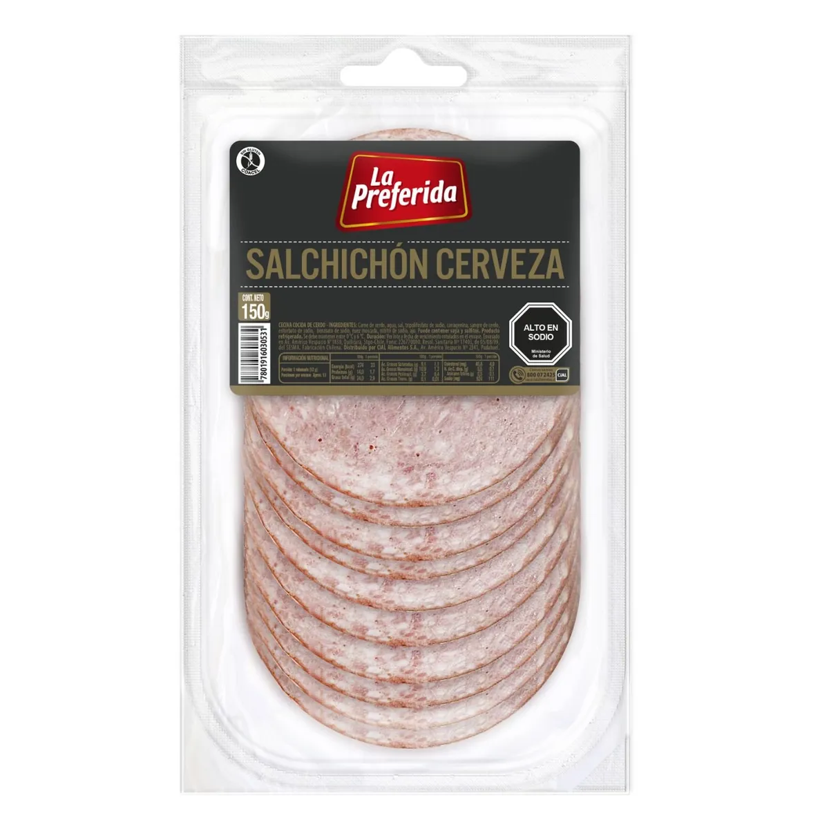 LA PREFERIDA - Salchichón Cerveza La Preferida 150 g