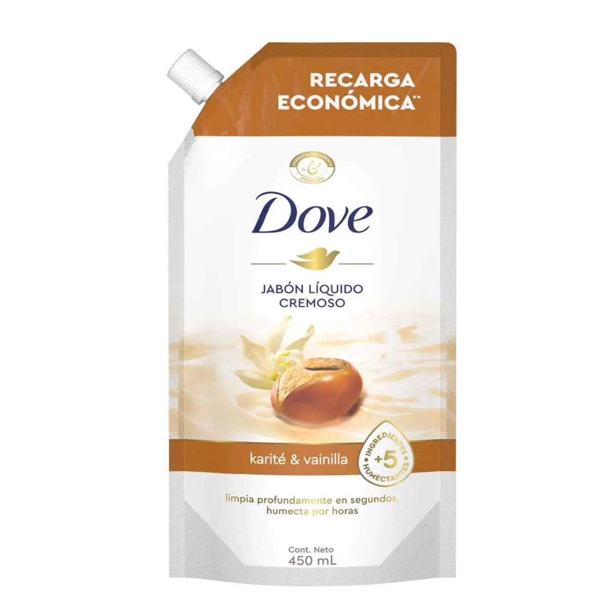 DOVE - Jabón Líquido Dove Karité y Vainilla 450 ml
