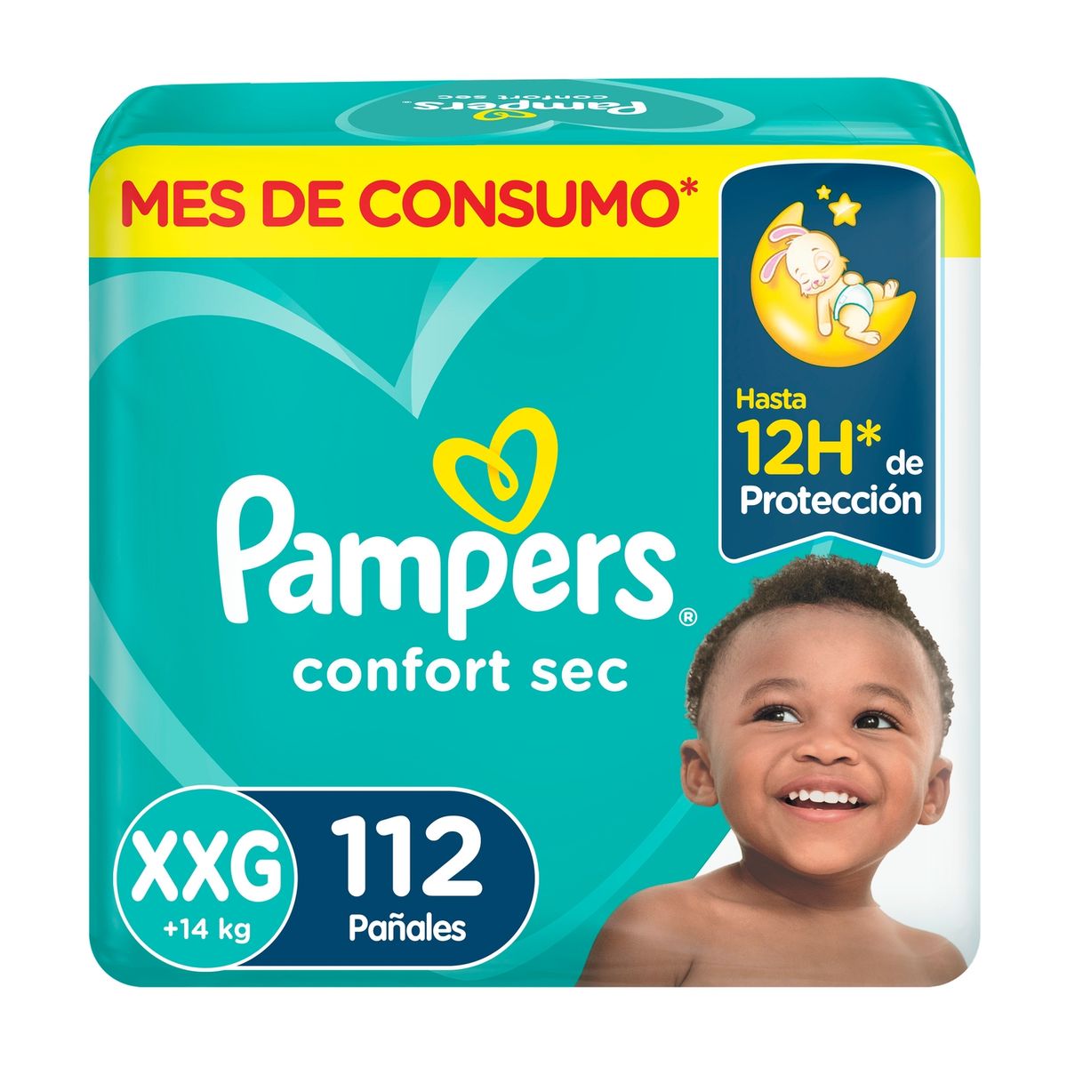 PAMPERS - Pañales Desechables Pampers Confort Sec XXG 112 Un