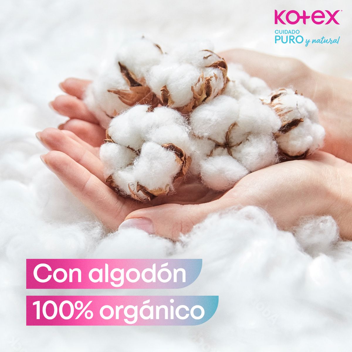 KOTEX - Toallas Higiénicas Kotex Puro y Natural Nocturna 8 Un