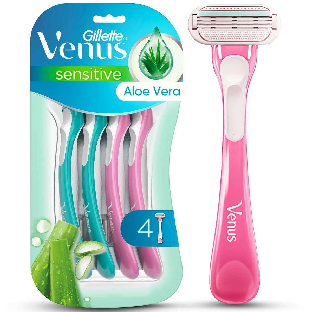 VENUS - Pack Máquinas de Afeitar Gillette Venus Sensitive 4 un