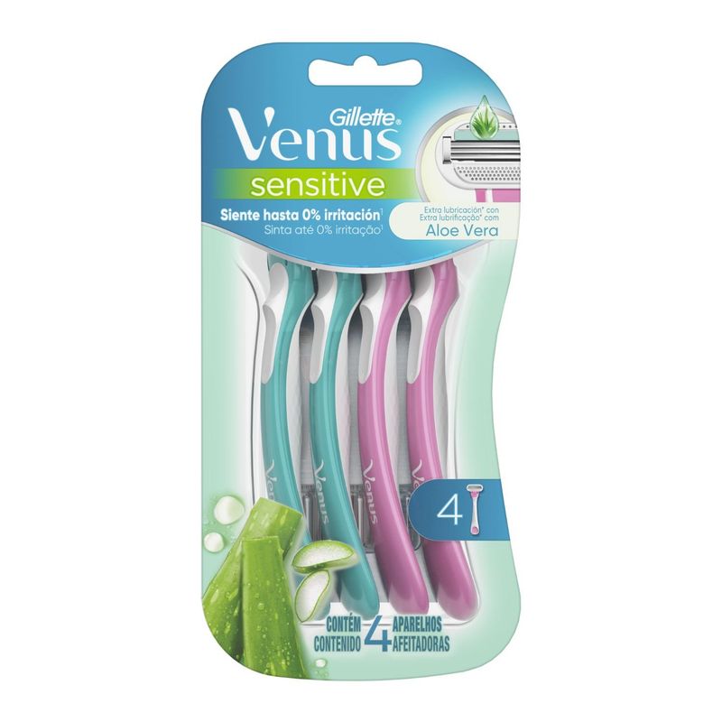 VENUS - Pack Máquinas de Afeitar Gillette Venus Sensitive 4 un