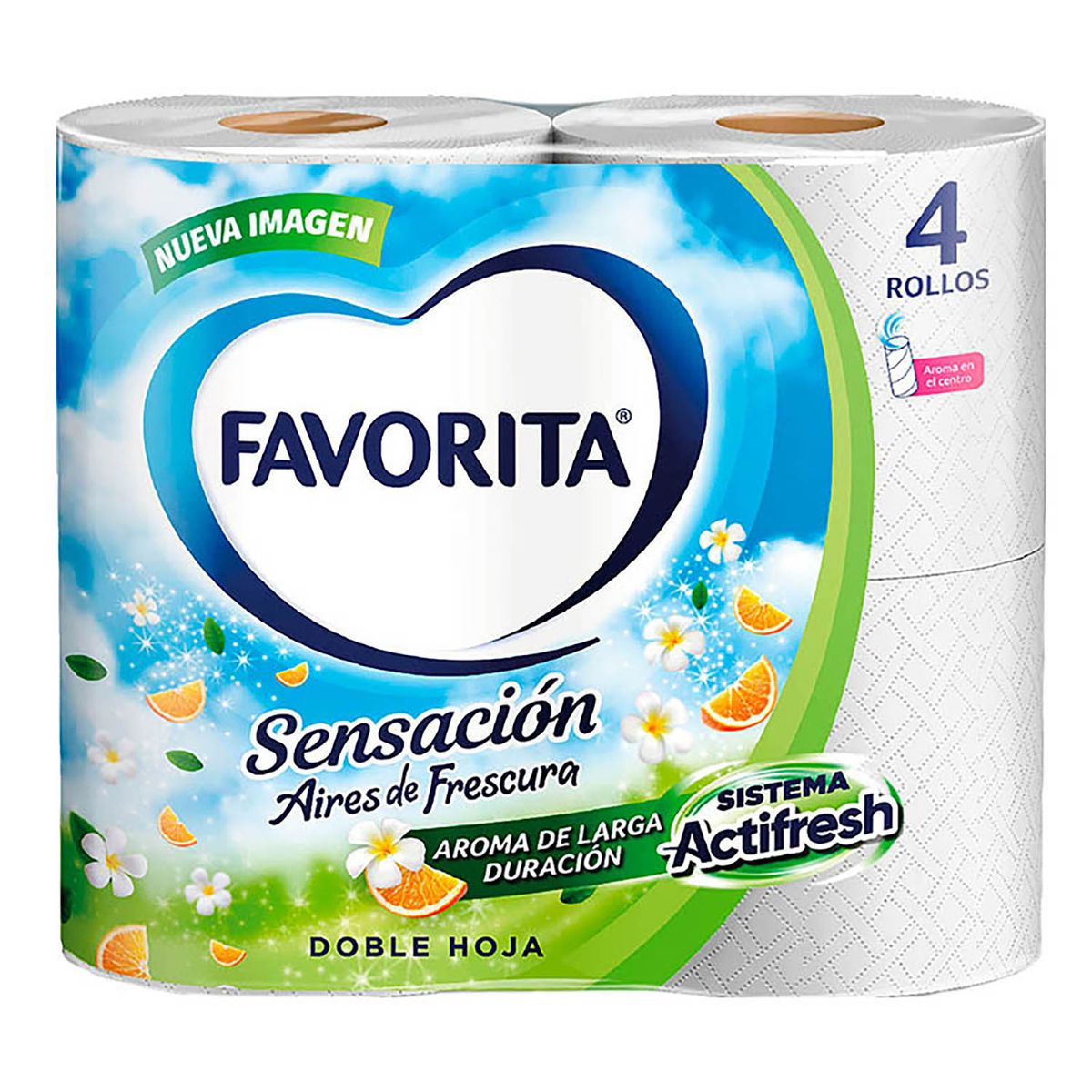 FAVORITA - Papel Higiénico Favorita Sensación 4 x 22 mts