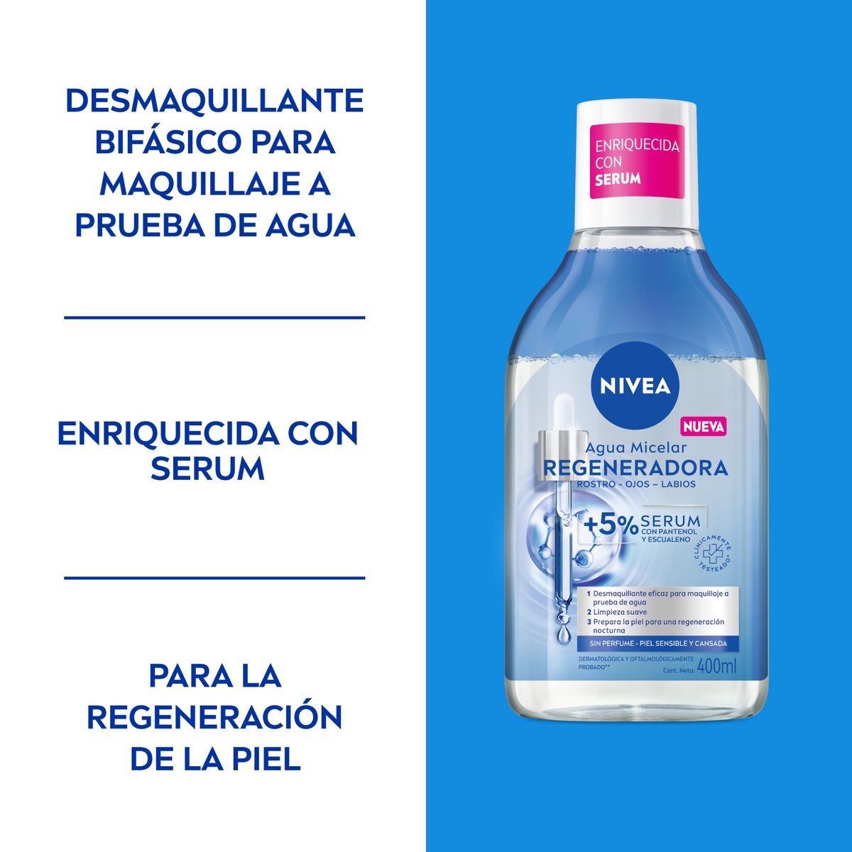 NIVEA - Agua Micelar Nivea Regeneradora 400 ml