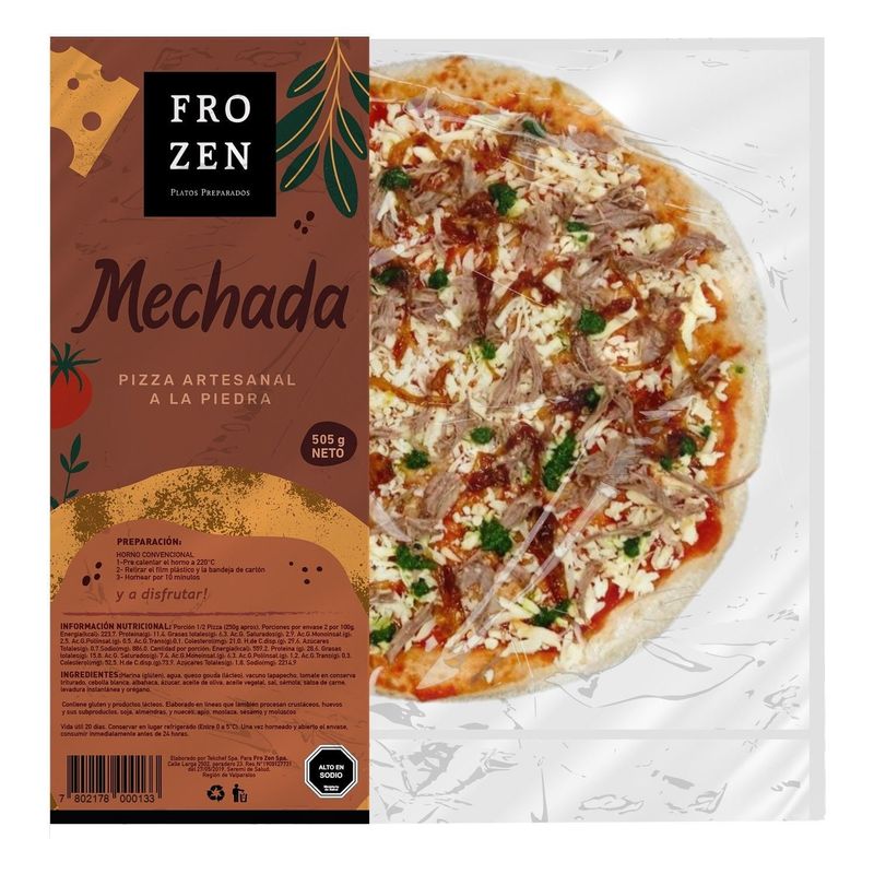 FRO ZEN - Pizza Artesanal Mechada a la Piedra Fro Zen 505 g