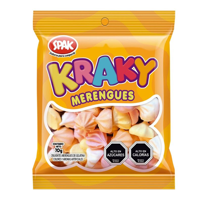 SPAK - KRAKY MINI MERENGUES SURTIDO SPAK 70 GR