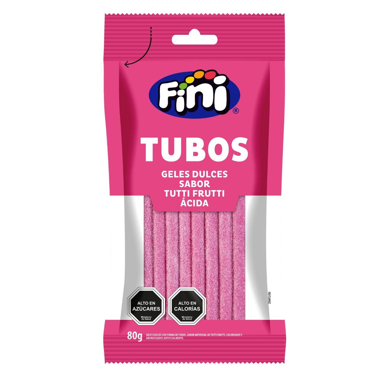 FINI - Gomitas Tubos Ácidos Fini Tutti Frutti 80 g
