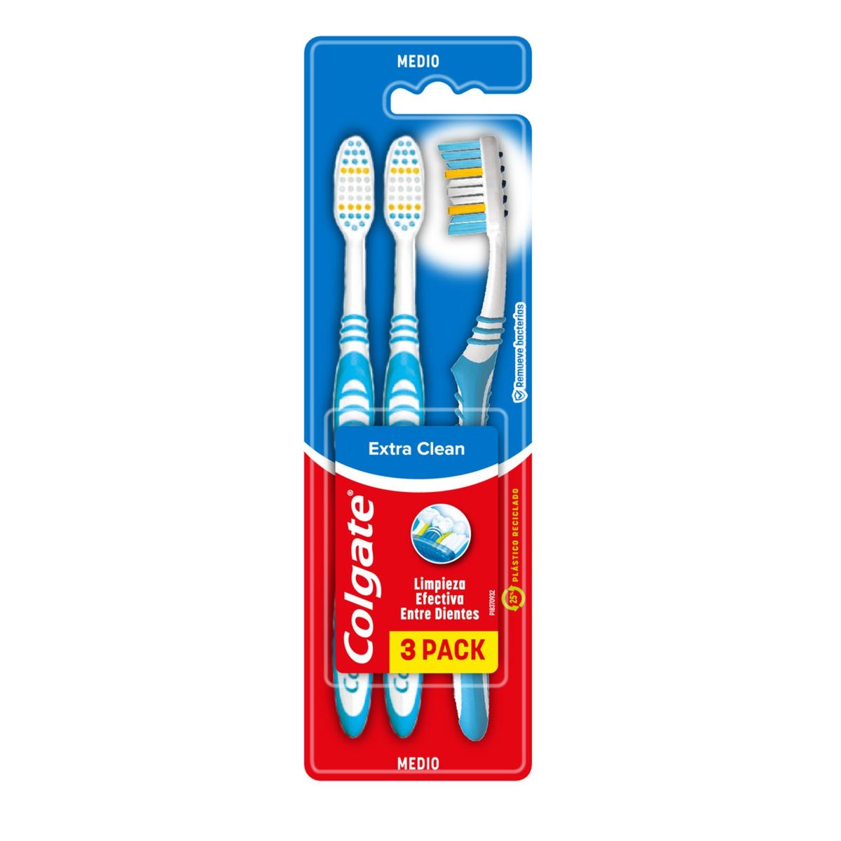 COLGATE - Cepillo de Dientes Colgate Extra Clean 3 Un