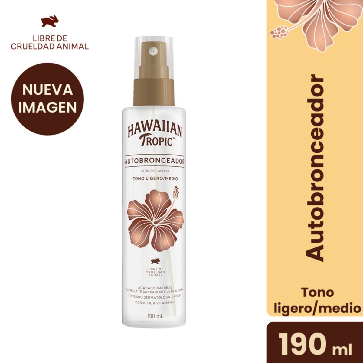 HAWAIIAN TROPIC - Autobronceador Tono Ligero-Medio Hawaiian Tropic 190 ml