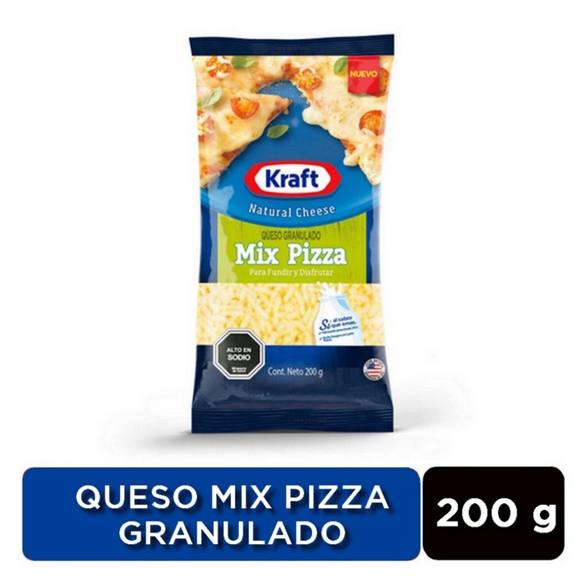 KRAFT - Queso Granulado Mix Pizza Kraft 200 g