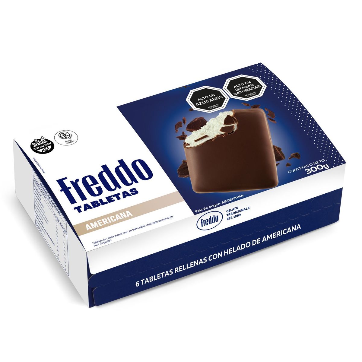 FREDDO - TABLETAS CREMA AMERICANA FREDDO 300 GR