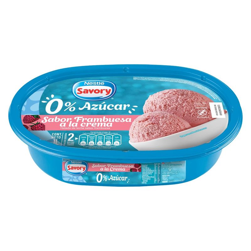 SAVORY - HELADO FRAMBUESA 0 AZUCAR SAVORY 1 LT