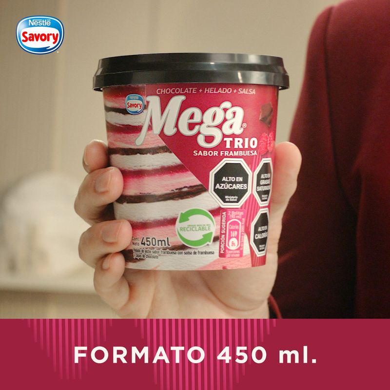 HELADO FRAMBUESA TRIO MEGA 450 ML | Tottus Chile
