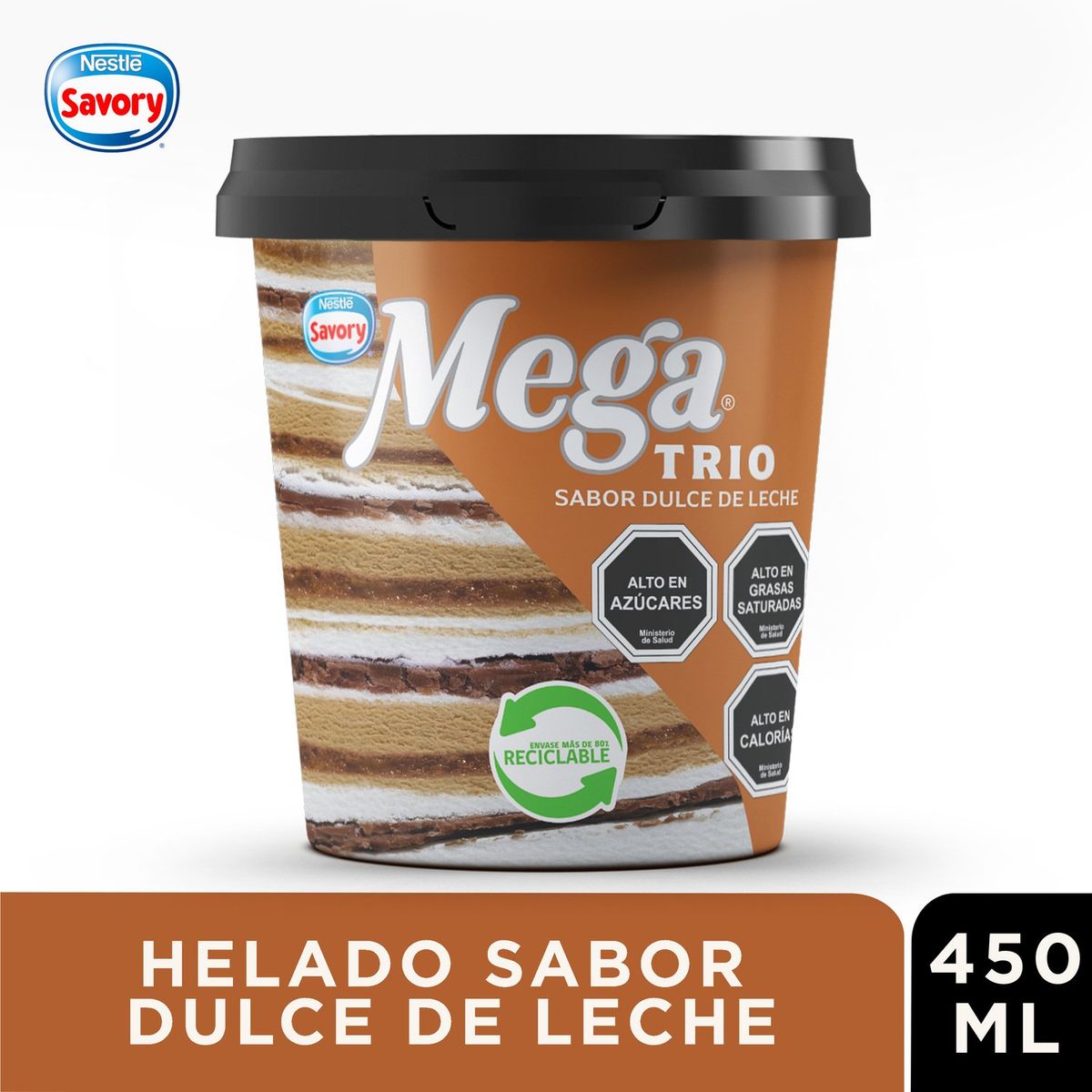 MEGA - HELADO DULCE DE LECHE TRIO MEGA 450 ML