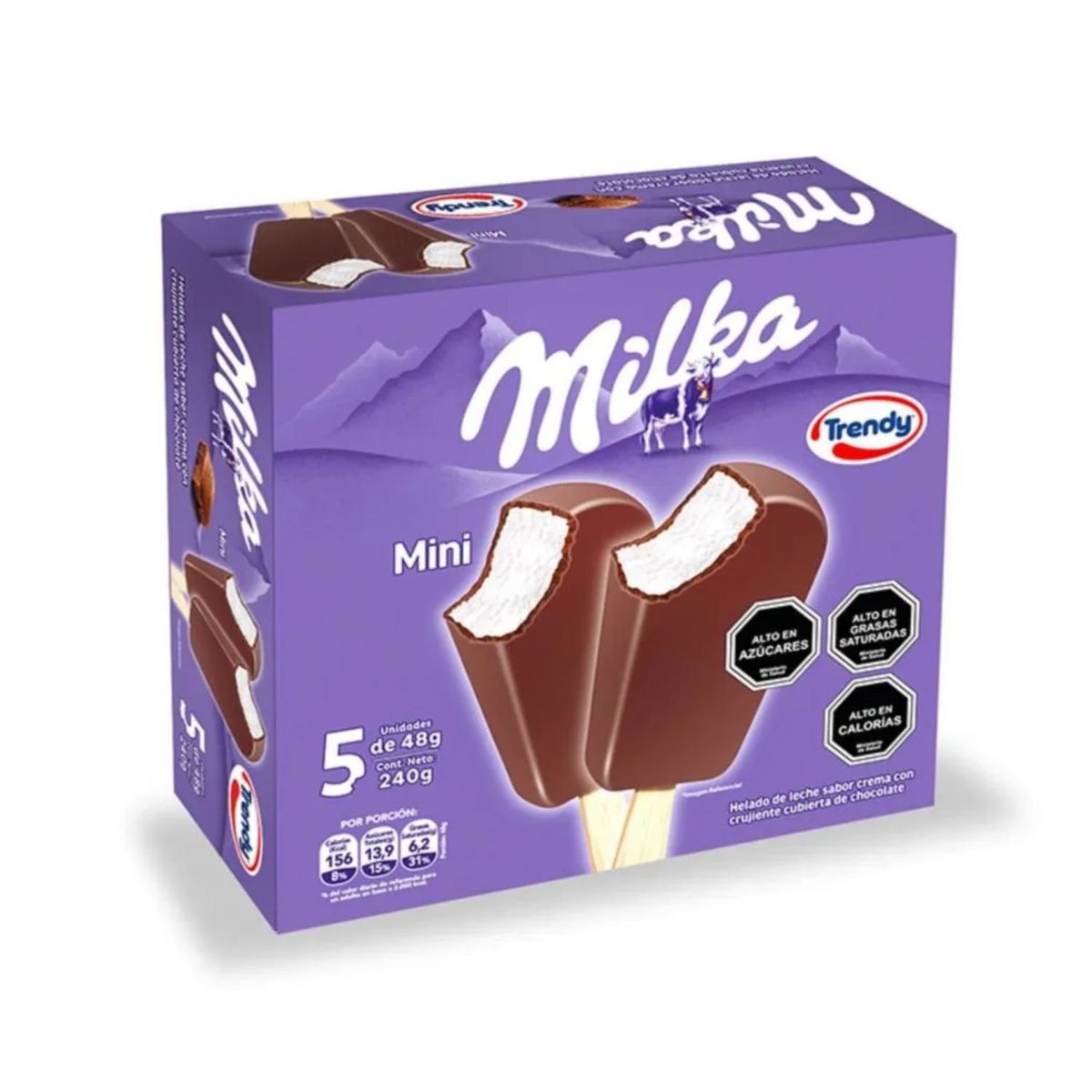 TRENDY - HELADO MULTIPACK MILKA TRENDY NOG 48 GR