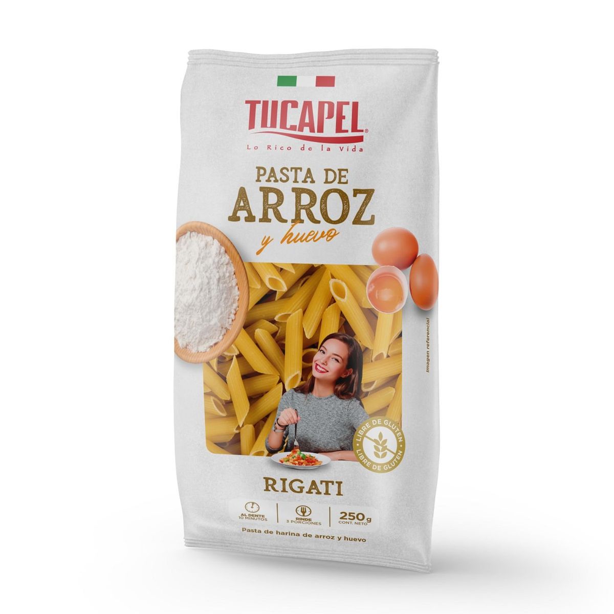 TUCAPEL - Pasta de Arroz Rigati Tucapel 250 g