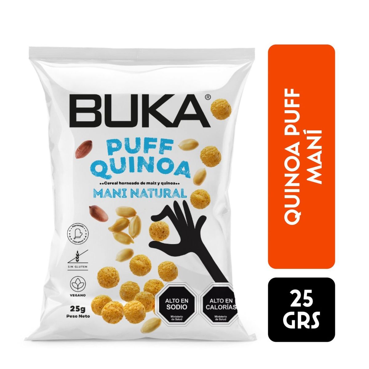 BUKA - Snack Puff Quinoa Maní Buka 25 g