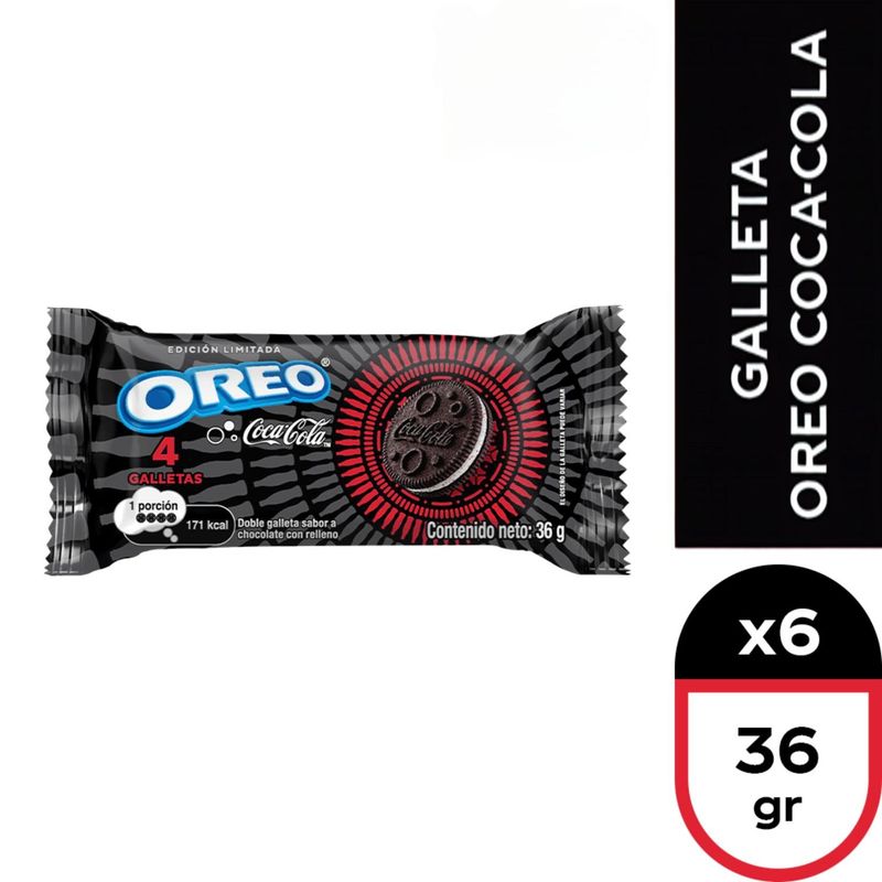 OREO - SIX PACK GALLETA COCA COLA OREO 216 GR