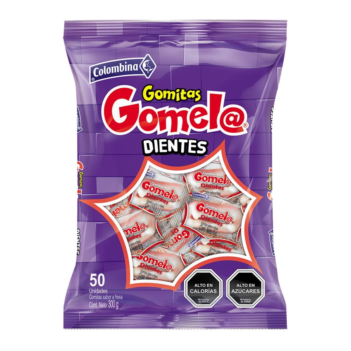 COLOMBINA - GOMITAS GOMELA DIENTES COLOMBINA 300 GR