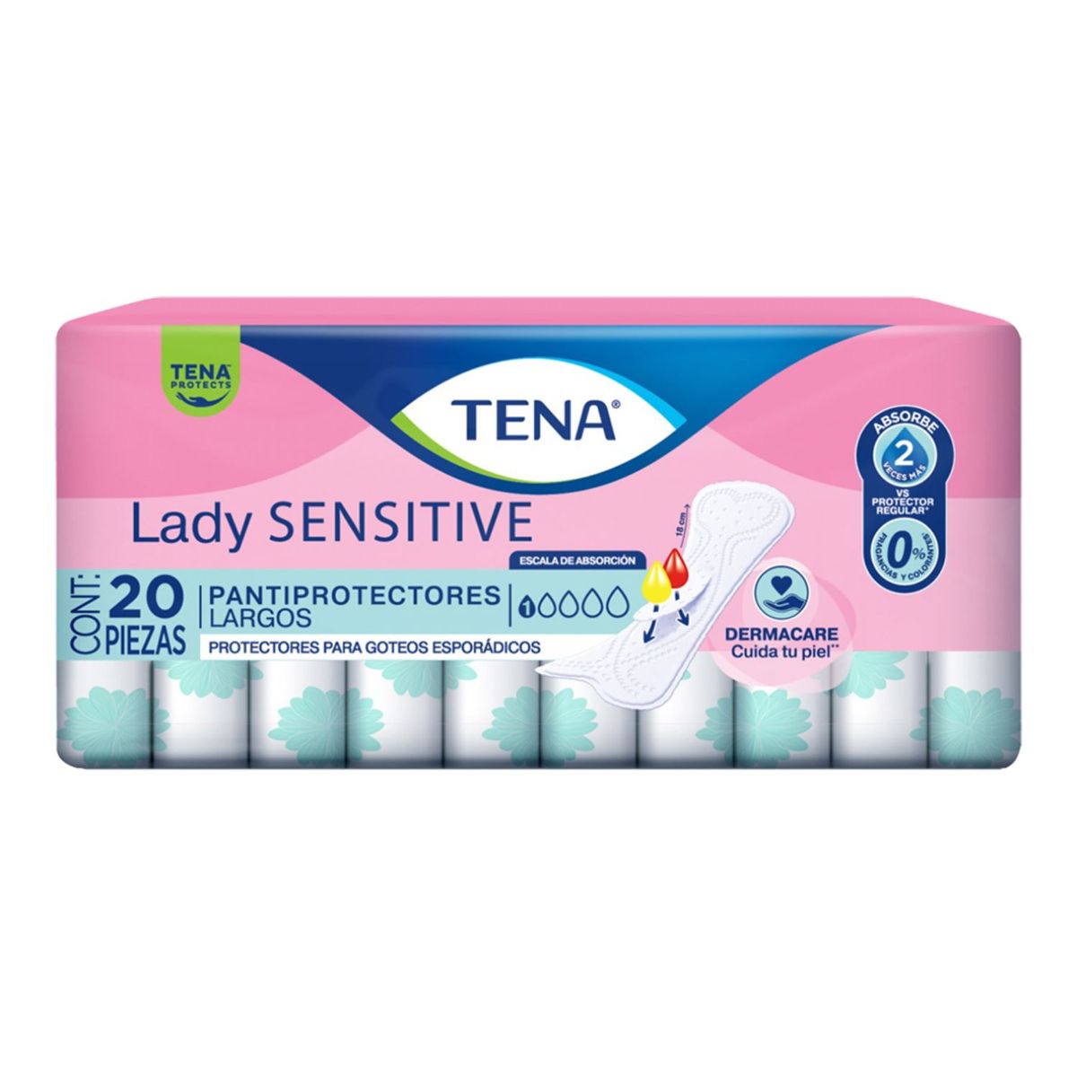 TENA - Protectores Diarios Incontinencia Lady Sensitive Tena 20 un