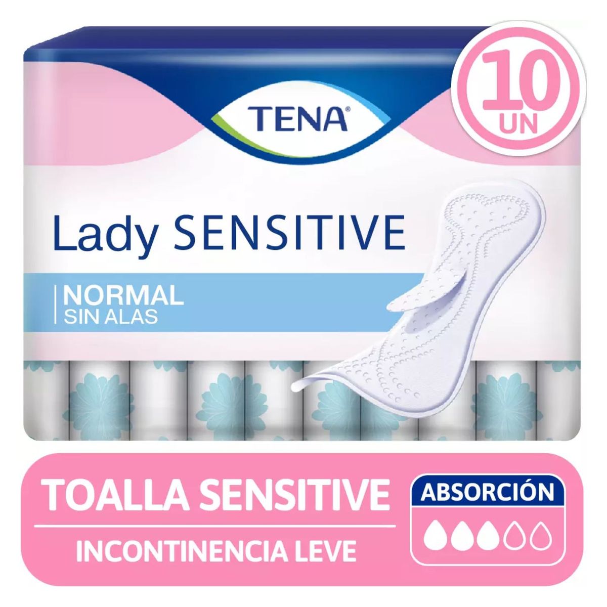 TENA - Toallas Femeninas Tena Lady Sensitive 10 Un