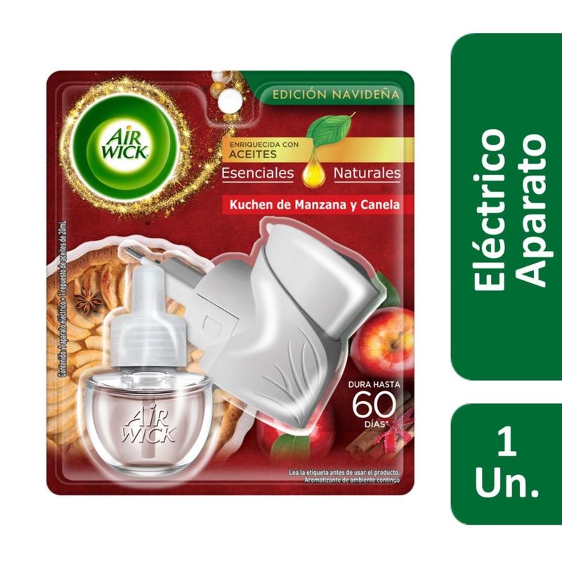AIR WICK - Desodorante Ambiental Eléctrico Navidad Manzana y Canela Air Wick