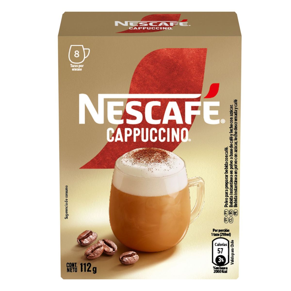 NESCAFE - Café Instantáneo Sabor Capuccino Nescafe 8 Un