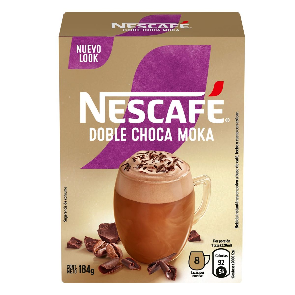 NESCAFE - Café Instantáneo Sabor Doble Choca Moka Nescafe 8 Un