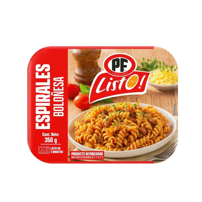 PF LISTO - Espirales Boloñesa PF Listo 350 g